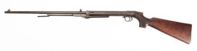 A BSA underlever air rifle. Serial number 12090, .177 calibre having a wooden stock and 14.