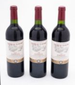 A trio of bottles of Chateau Gabard Bordeaux 1999. 75cl, 12% vol.