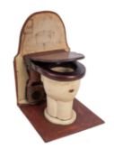 An early 20th century Exhibition or Trademan's Model of an Air flow toilet seat system,