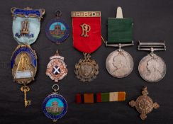 A Queen's South Africa medal with Cape Colony clasp to 'Mr P H Joy Imp Mil Rly' together with and