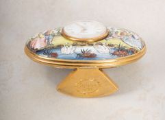 Two Halcyon Days limited edition Watteau boxes. Comprising The Watteau Clock no.