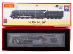 A Hornby LNER 4-6-4 Class W1 'Hush Hush' 10000 steam locomotive and tender. No.