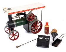 A Mamod live steam traction engine.