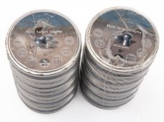 A collection of ten tins of Hand & Field .25 calibre pellets. In metal tins and original shrinkwrap.