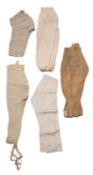 A pair of late 18th/ early 19th century white cotton uniform trousers ,