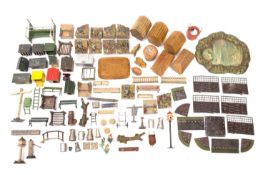 A collection of mainly Britains Miniature Garden items.