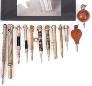 A collection of Stanhope propelling pencils.