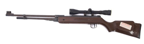 A .22 calibre underlever air rifle.