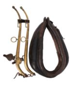 A pair of T. Morrison of Waltham Green brass horse hames. Of solid brass in the no.