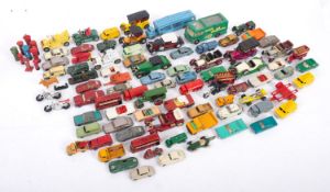 A collection of Lesney diecast vehicles.