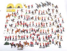 A collection of lead cast model soldiers.