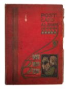 An early 20th century postcard album,
