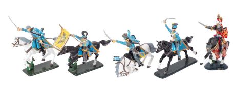 A collection of Frontline Figures model soldiers.