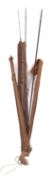A collection of split cane fishing rods.