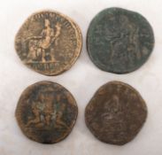 A collection of Roman coins. Comprising Julie Mamaea, Commodus and Herennius Etruscilla etc.