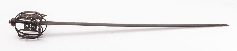 An 18th Century basket hilt sword.