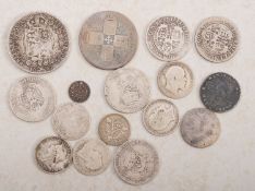 A group of pre 1920 silver coins.
