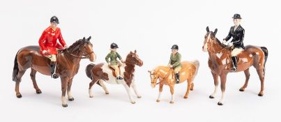 A Beswick hunting group of four ,