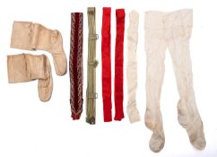 A pair of late 18th/early 19th century white leather boots,