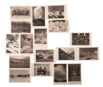 A set of early 20th century Mount Everest expedition postcards.