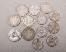 A collection of Florins, 1856, 1888, 1899,1913,1915,18, 23, together with 1914, 16 half crowns.