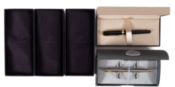 A collection of five Parker Sonnet ballpoint pen sets.
