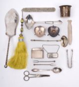 A mixed group of Danish silver and silve