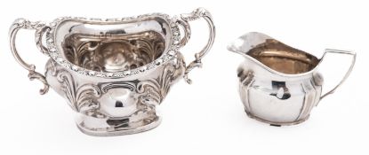 A George VI silver cream jug by Henry St