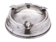 A George V silver cigar ashtray by J E L