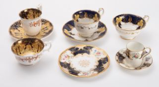 Three 19th Century porcelain trios.