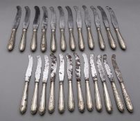 A set of George III silver plated table