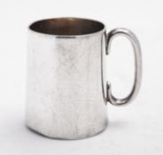 A Victorian silver christening mug by Wi