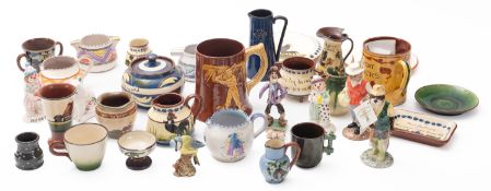 A mixed collection of Devon pottery. Inc
