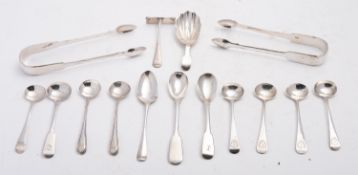 A mixed group of silver including; two p