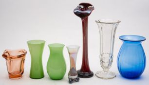 A mid 20th Century A Hay blue ribbed art