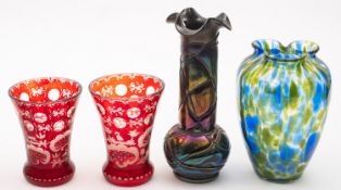An art Nouveau German Kralik vase. Toget