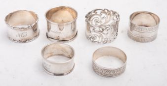 A mixed group of silver and silver plate