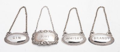 An Elizabeth II silver Port decanter lab