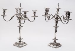 A pair of early 20th century silver plat