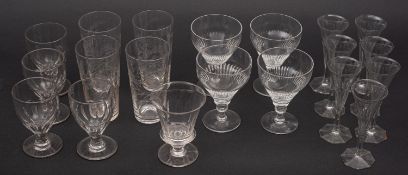 A set of four 19th Century Rummers. Toge