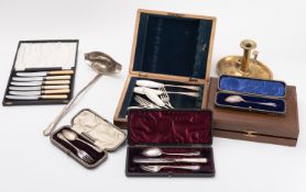 A collection of silver and silver plated