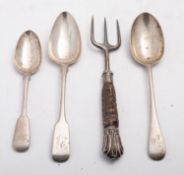 A mixed group of silver and silver plate