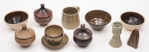 *Jeremy Leach [b.1941] A pair of glazed