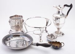 A group of silver plate items including;