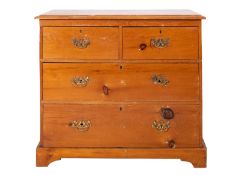 A Victorian Pine chest of drawers, late