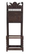 A carved oak stick or hatstand in 17th Century taste,