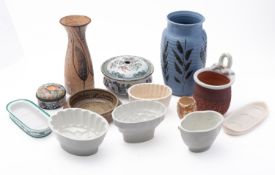 A collection of various studio pottery v
