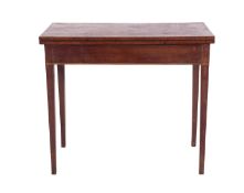 A George III mahogany and inlaid rectang