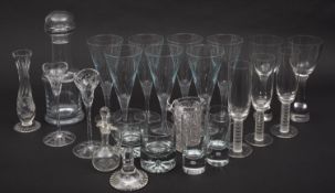 A collection of contemporary drinking gl
