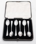 A cased set of six George V silver coffe